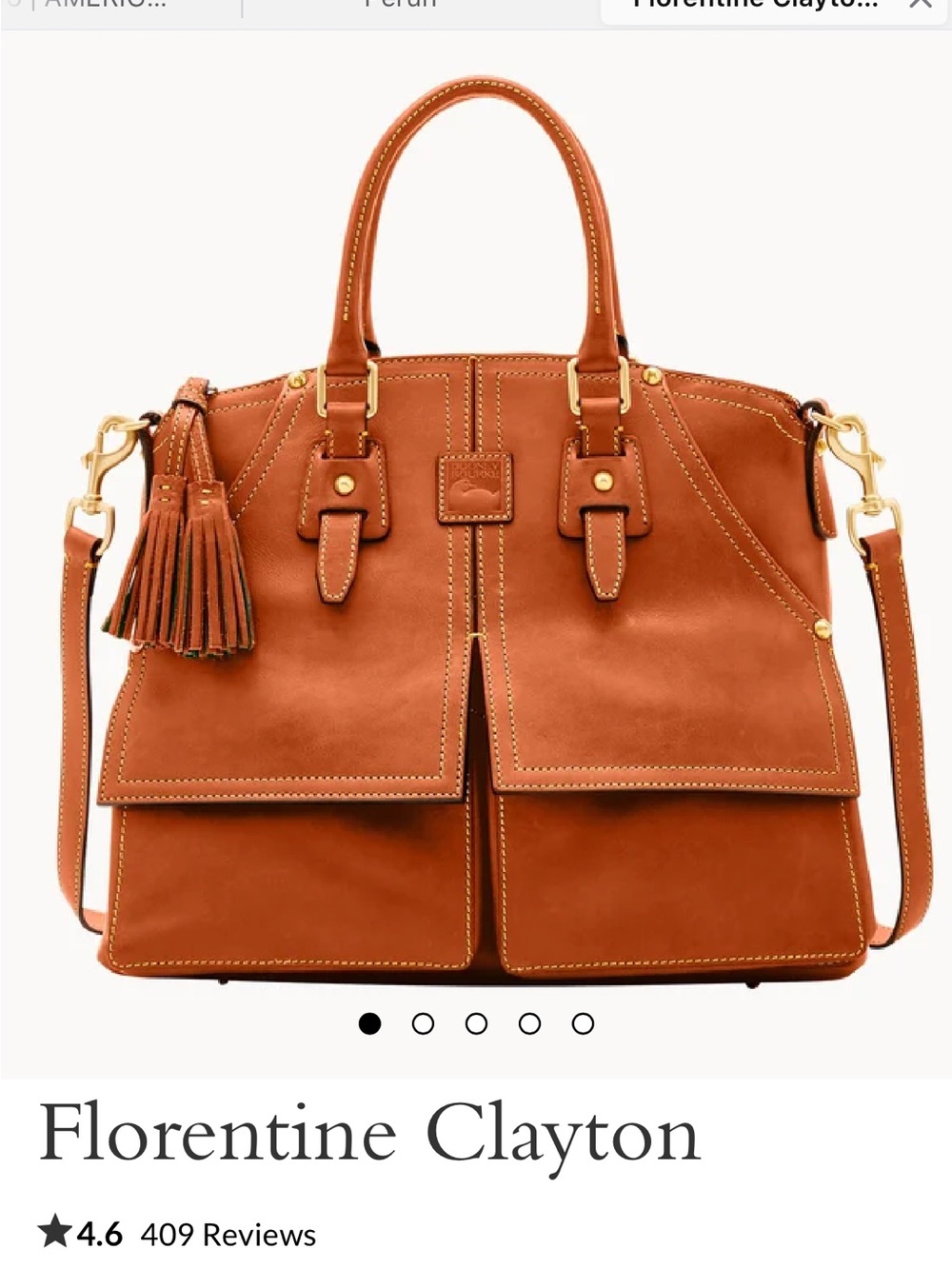 Dooney and Bourke Clayton Florentine Tote - Picture 13 of 14